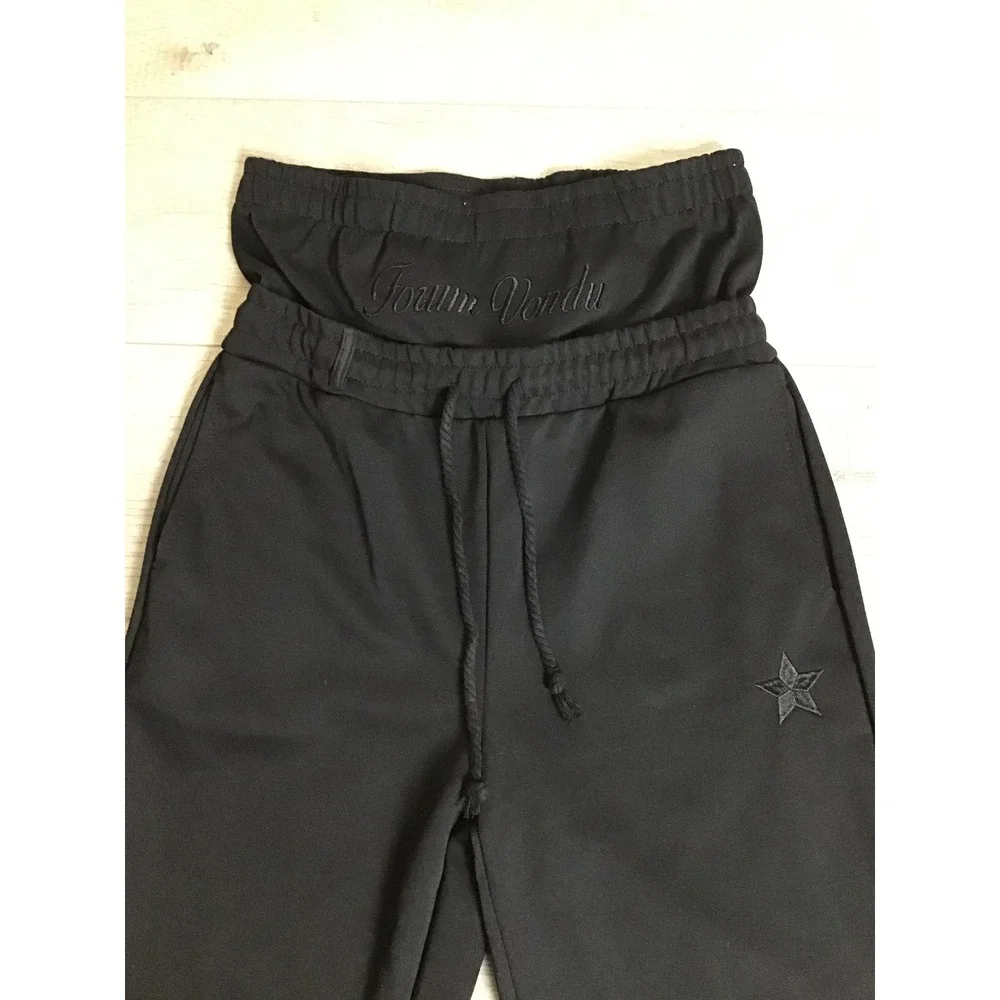 Forum Vondu Black American Harajuku Loose‎ Double Waist Sweatpants Size L NWOT